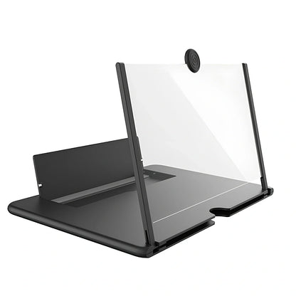 12-inch foldable mobile phone screen magnifier with 3-4x magnification in black colour