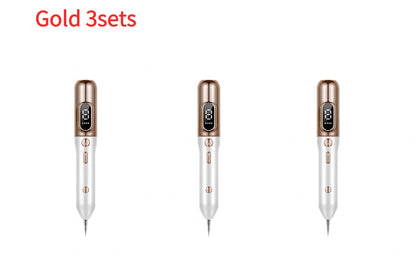 Silver grey Blue Light Acne Beauty Instrument pen with needles, USB, and 5ml cooling gel for spot removal