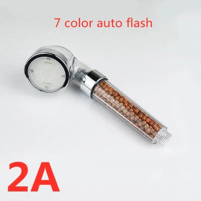 Colour-changing LED shower head with temperature sensor and high-pressure design