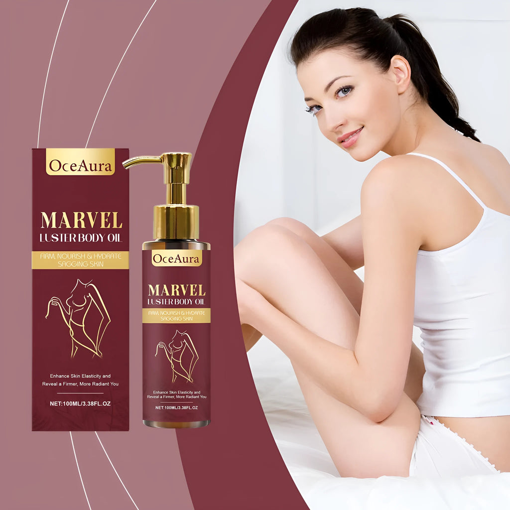 100ml bottle of Gloss Care Body Massage Oil with plant-based oils and vitamin E