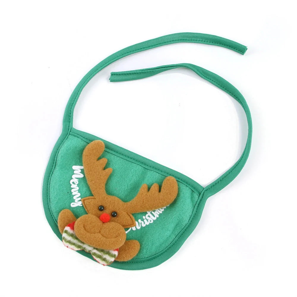 Christmas pet costume with velvet fabric and festive antlers