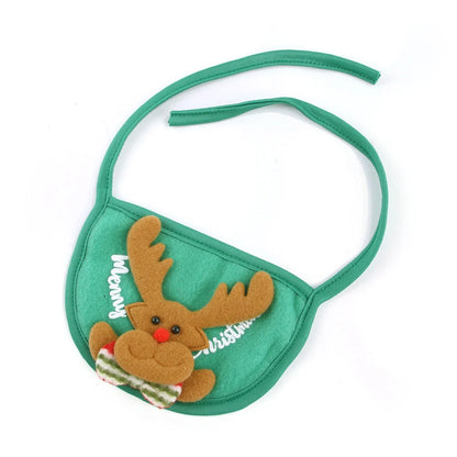 Christmas pet costume with velvet fabric and festive antlers