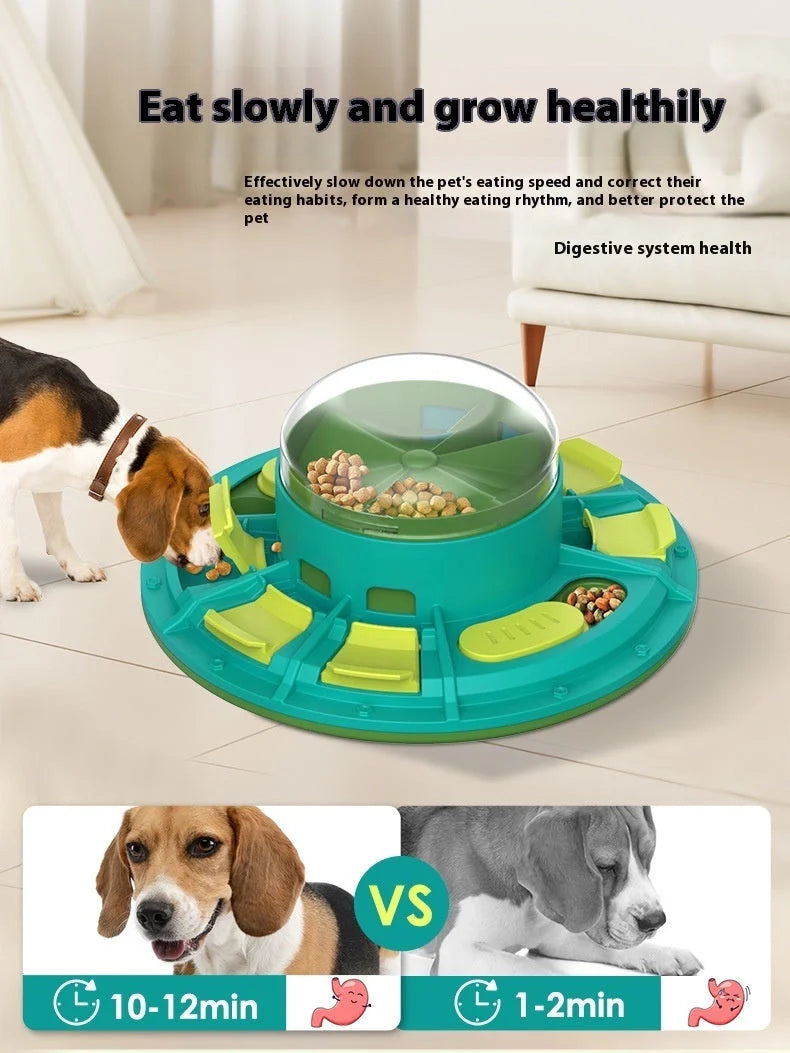 Interactive dog puzzle toy for IQ improvement and slow feeding
