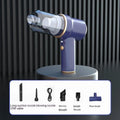 Handheld wireless car mini rechargeable vacuum cleaner with inflation and lighting in blue standard edition