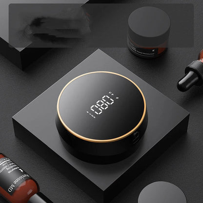 Automatic induction hand sanitizer machine in elegant white and obsidian black