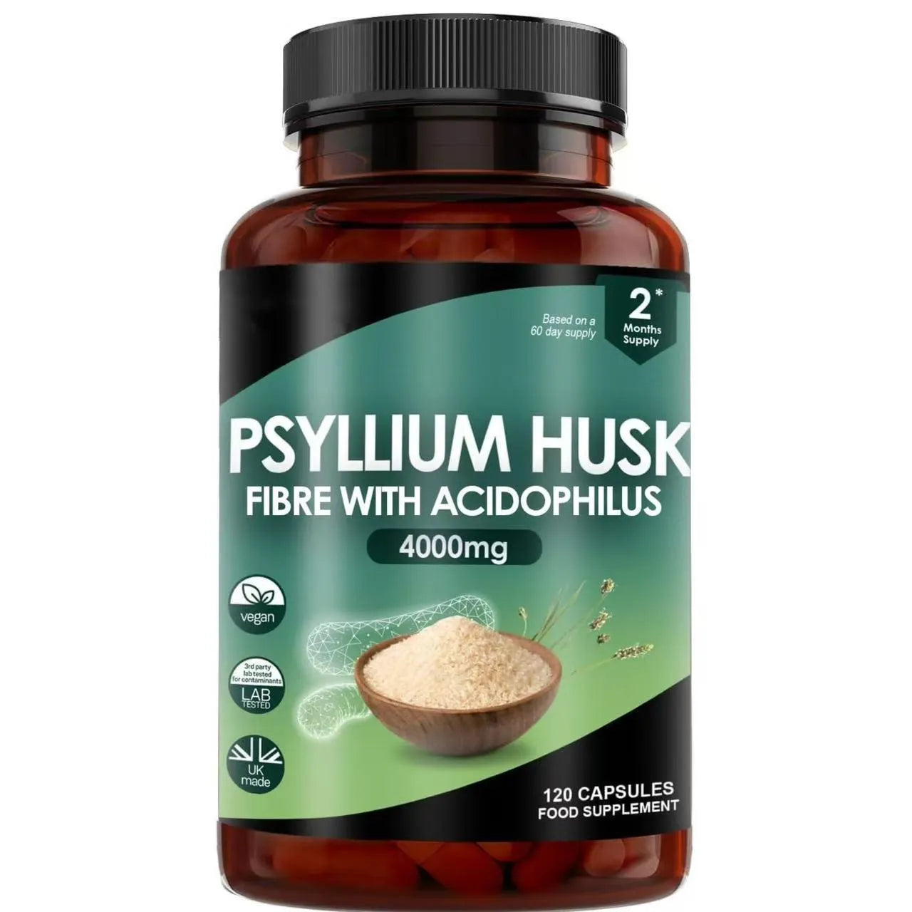 Yang Plantain Seed Shell Capsule Probiotics Supplement 120 tablets bottle for adult digestive health