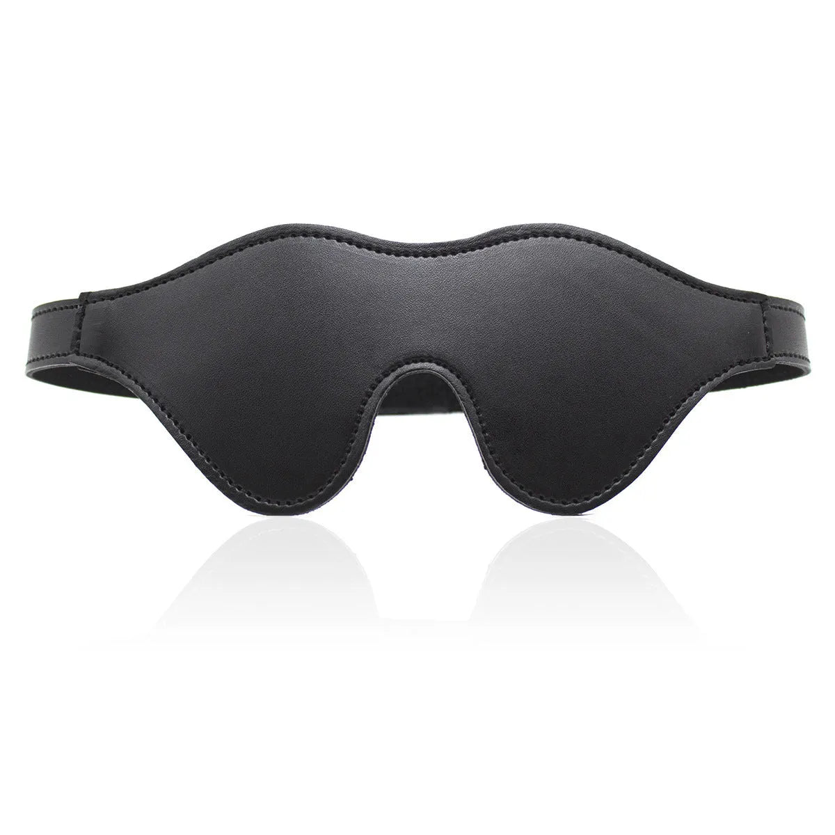 Women's leather eye mask with metal studs and adjustable Velcro strap in five colour options