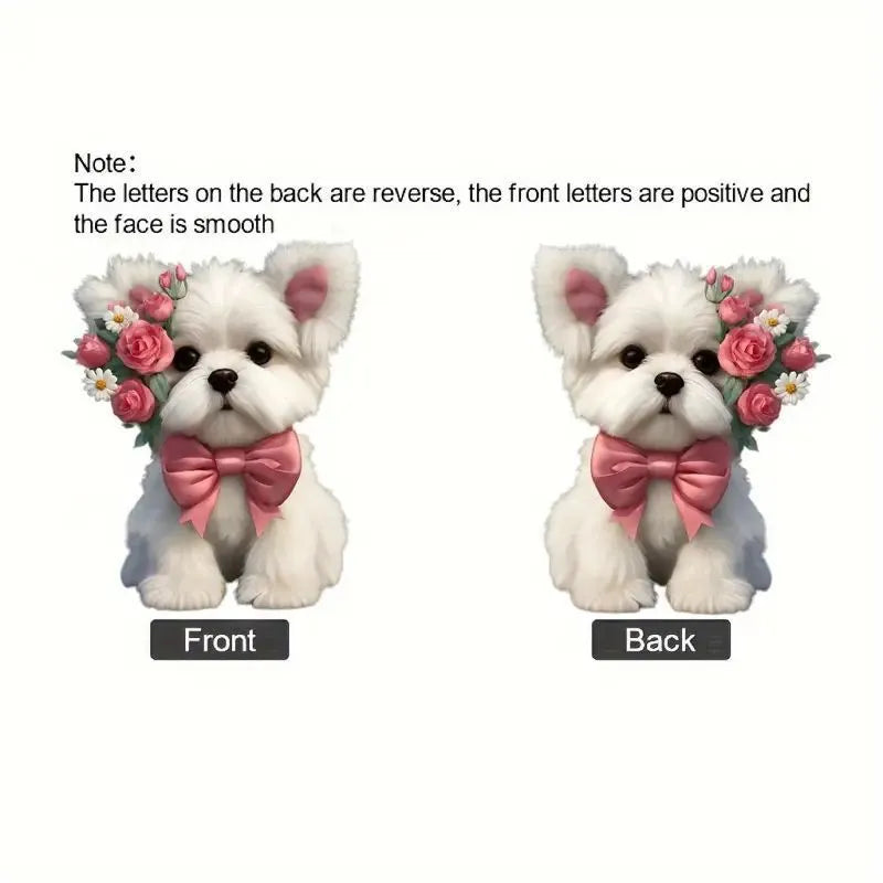 Clear acrylic car pendant with cartoon character design for vehicle interior decoration