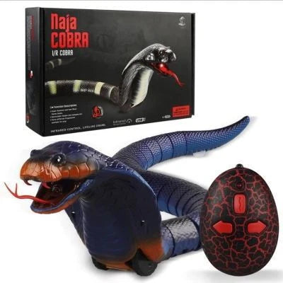 Remote control rattlesnake toy with realistic slithering motion and egg-shaped controller