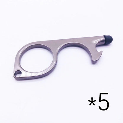 Alloy protective door opener keychain in various colours, 7.9cm in size