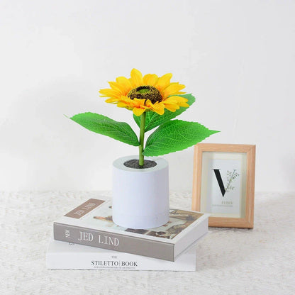 Enchanting Sunflower Lamp with LED modeling lights, creating a warm and natural ambiance for any room in your home