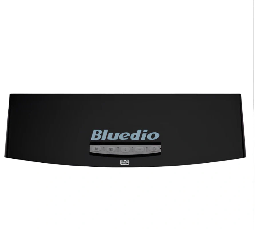 Bluedio BS-5 Mini portable Bluetooth speaker showing 3D stereo output and 10m wireless range