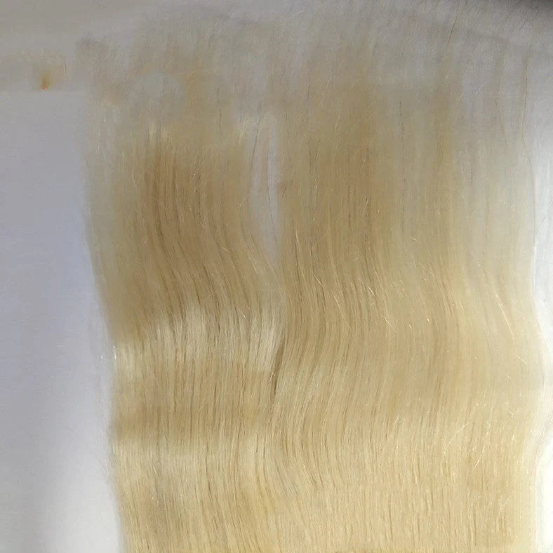 Xu Chang human hair straight wig with neat inclined bangs in various lengths from 10 to 30 inches