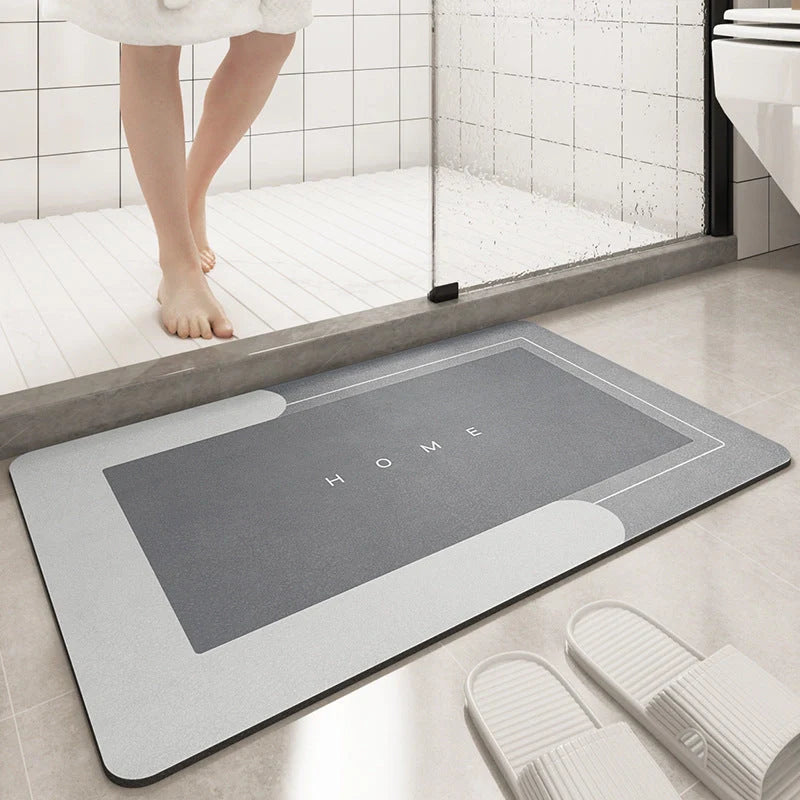 Soft cushion bathroom sliding door floor mat in various colours and sizes