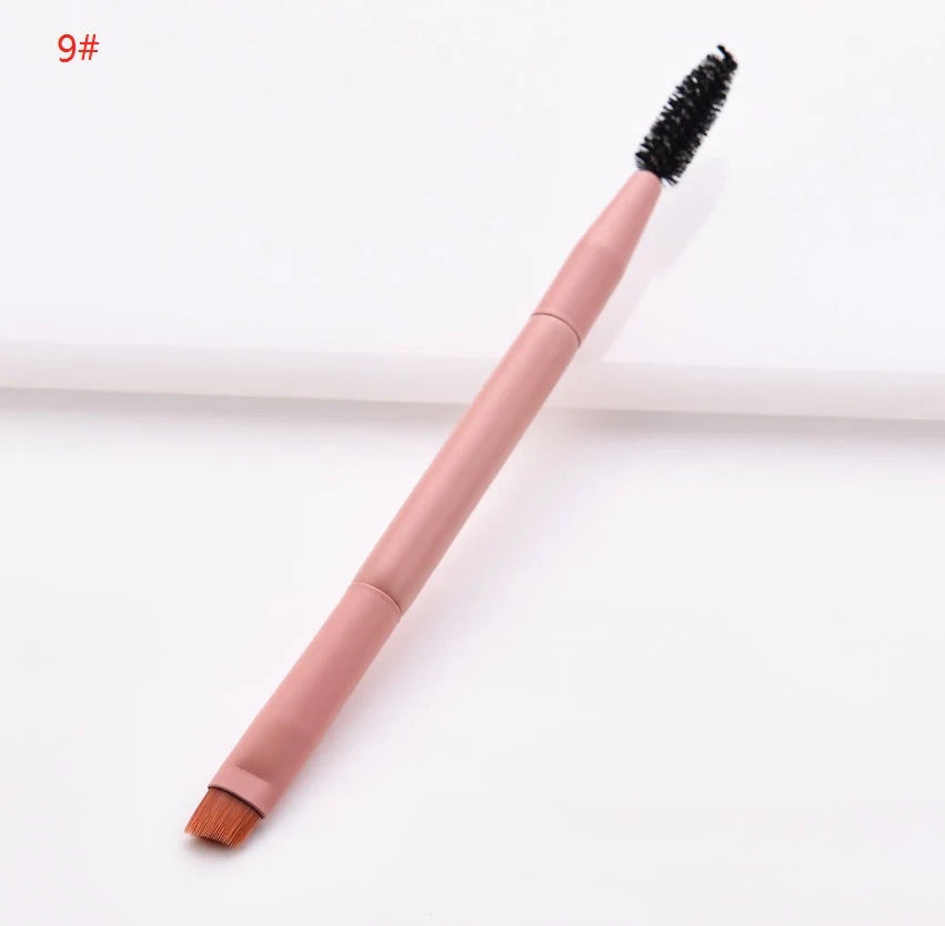 Premium cosmetic brush set with wooden handles for flawless makeup application