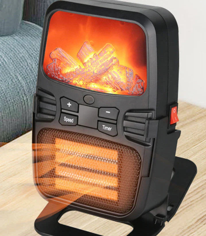 1000W portable electric heater with remote control and safety features