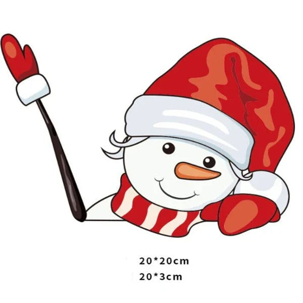Santa Wiper Car Sticker without Straps - festive, reusable, waterproof