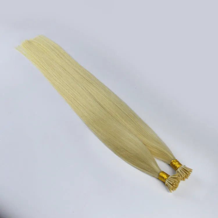 Fashion Straight Real Hair Wig in yellow, long hair tress, available in 30cm to 55cm lengths