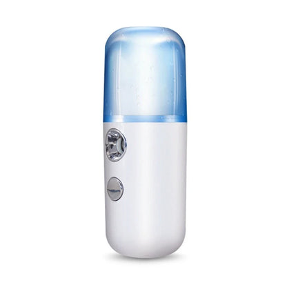 Compact portable nanospray humidifier for deep skin hydration in various colors