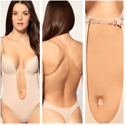Backless body shaper bra with adjustable straps for evening dresses