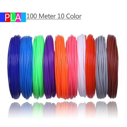 ABS and PLA filament consumables in 20 colours for 3D printing pens, 200m length circular strips