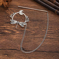 Viking Dragonfly Moon Hairpin women's party accessories silver electroplated alloy geometric hair clip