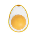 Interactive catnip ball toy for cats in fried egg and poached egg shapes with wall mount feature