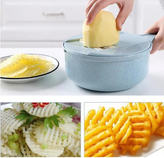 8-in-1 Multipurpose Mandoline Slicer with Vegetable Cutter