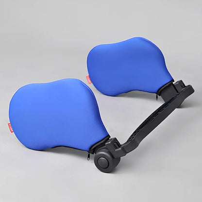 Yellow car seat pillow, 50x20x6cm dimensions, cotton-sponge-ABS for neck support in vehicles