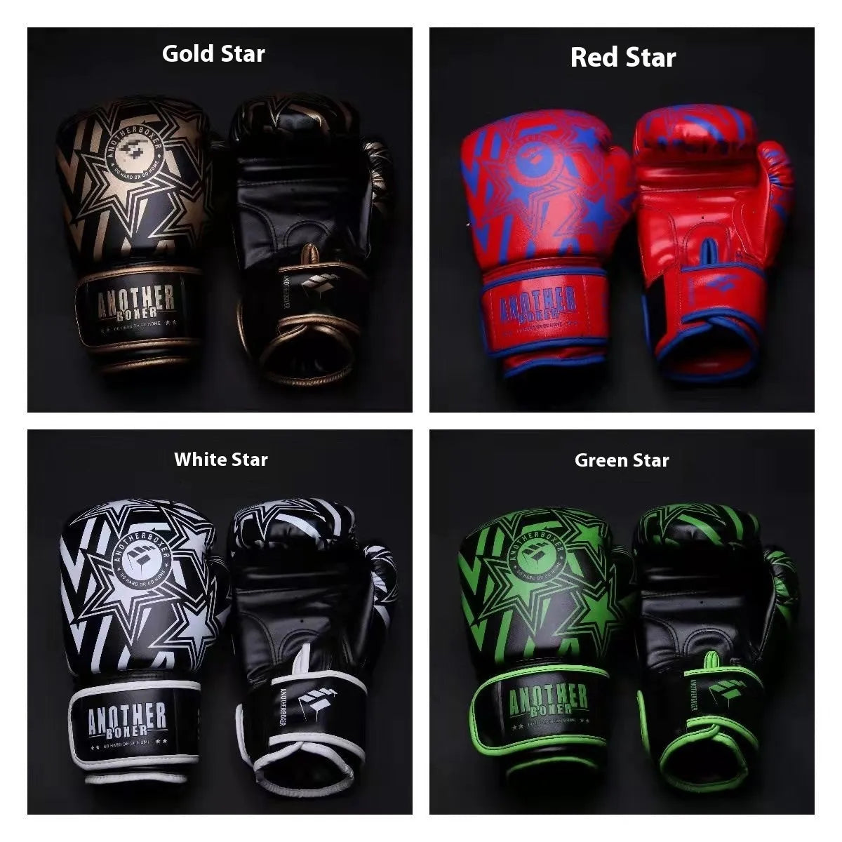 Pair of children's red boxing gloves for Sanda training on a white background.