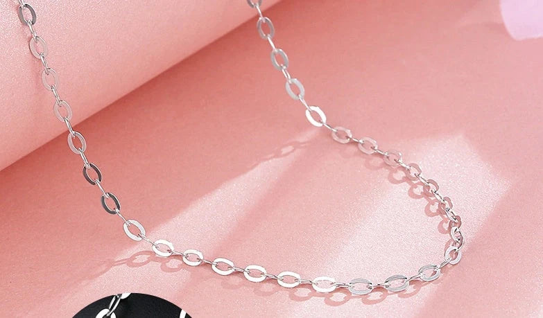 S925 sterling silver necklace with plating in various styles and lengths