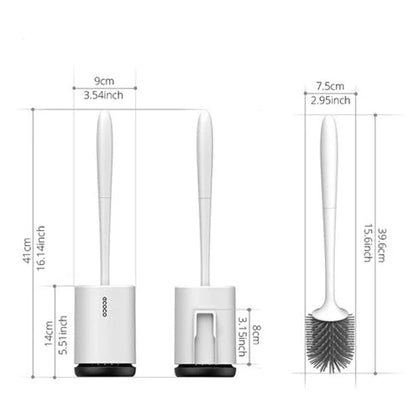 Non-stick Hair Soft Plastic Brush Head Toilet with durable TPR bristles