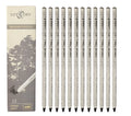 Professional children's soft charcoal drawing set with multiple pencil grades and charcoal sticks