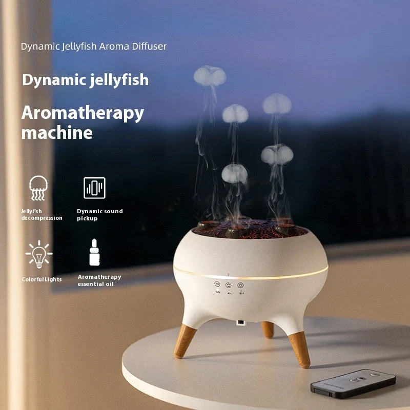 Jellyfish Ultrasonic Air Humidifier in white with remote control