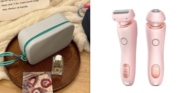 An electric shaver for women with foil and rotating heads for comprehensive hair removal