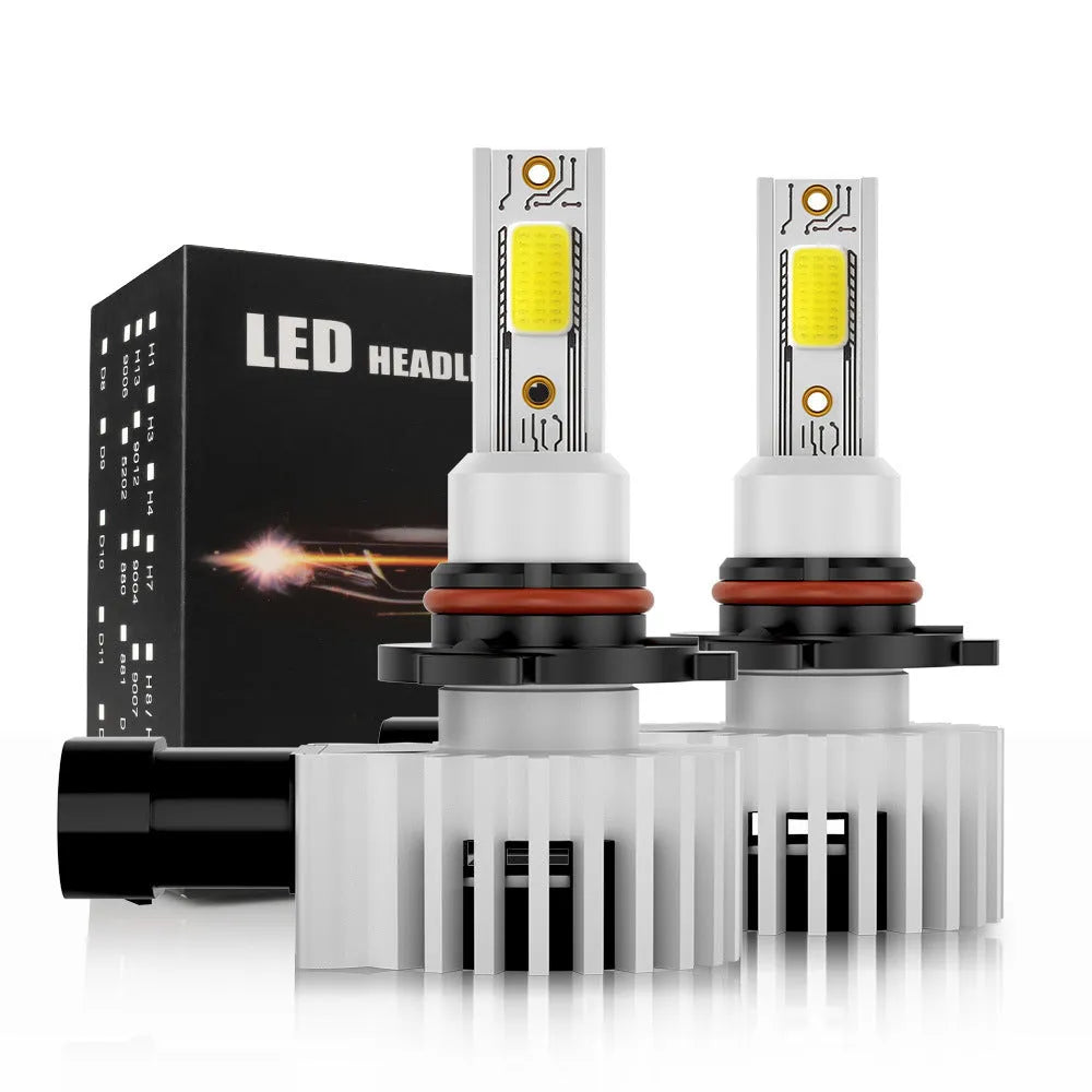 D9 car high-power integrated in-line LED headlight with aviation aluminium housing and COB chip, 6600 lumens spotlight beam