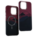 Kevlar carbon fibre texture magnetic phone case for iPhone, shockproof hard PC case with frosted finish, multiple colours