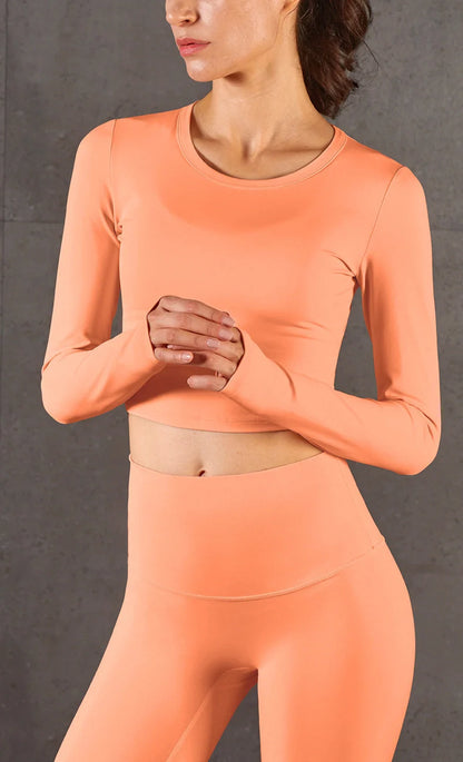 High-elastic fitness long sleeves in various colours for workout enthusiasts