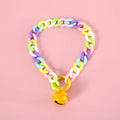 Adjustable plastic pet collar in macaron candy colours for cats dogs rabbits with S and M sizing