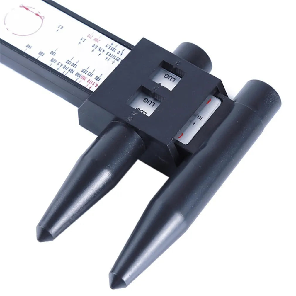 Electronic digital caliper hole distance measuring tool with 180mm range for wheel hub modifications