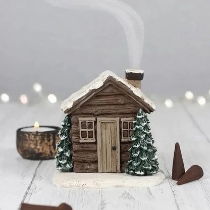 Rustic cottage-style incense burner with A-frame design, perfect for creating a cozy, fragrant atmosphere in your home