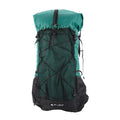 Green 40+16 litre waterproof hiking backpack with DURAFLEX buckle, 210D nylon, dimensions 80x30x22 cm