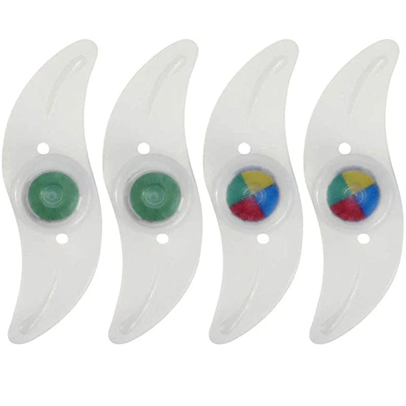 LED bicycle spoke lights attached to bike wheel, showcasing visibility and style options