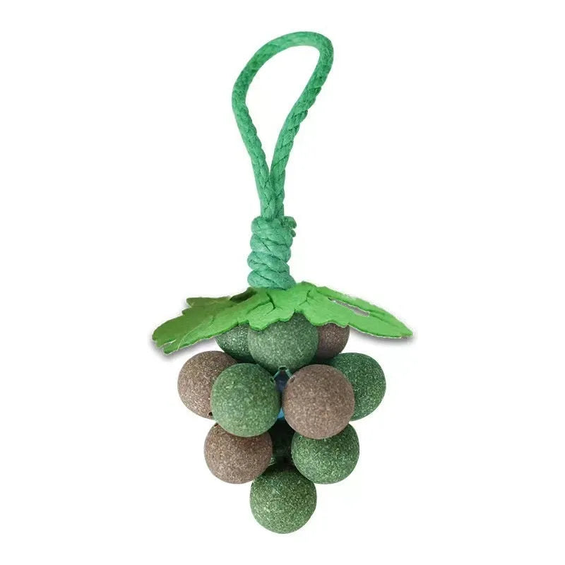 Mint Grape Cluster Teaser Molar Cat Toy made from cotton thread in mixed flavour