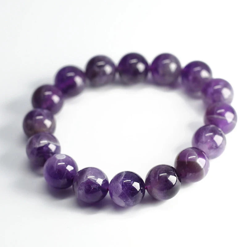 Natural Fantasy Amethyst Bracelet with adjustable string and vibrant amethyst beads