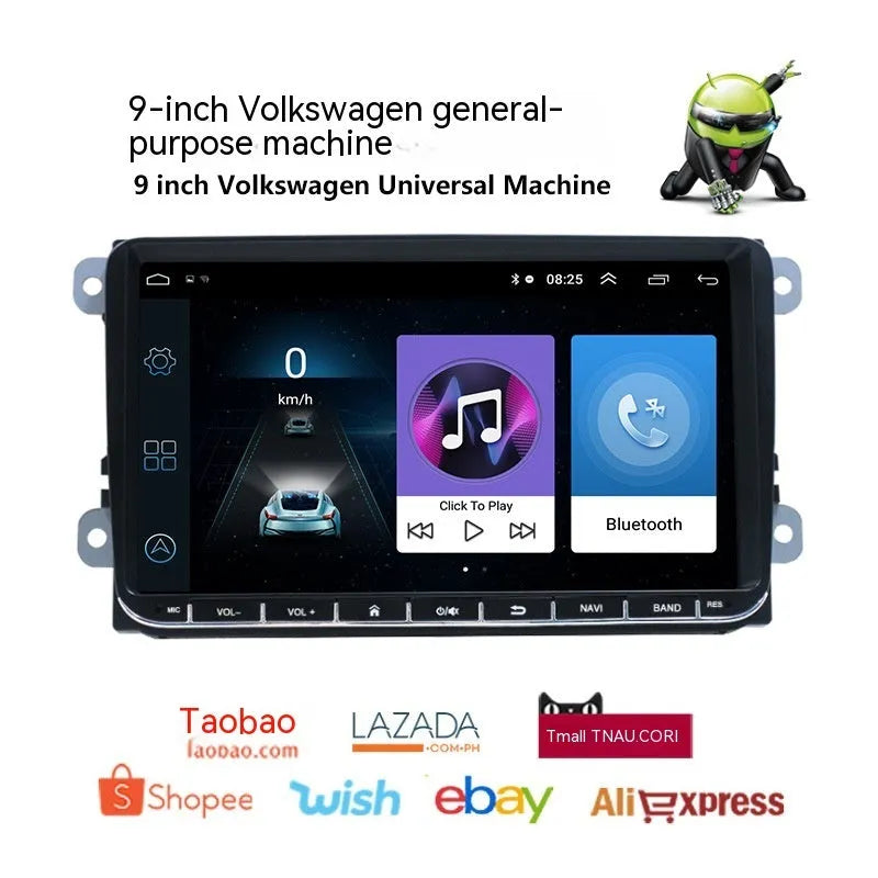 9-inch Android car stereo touchscreen head unit for double-DIN dash with Apple CarPlay and Android Auto