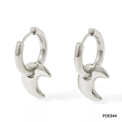XINGX Stainless Steel Glossy Earrings in geometric designs, available in gold and silver tones.