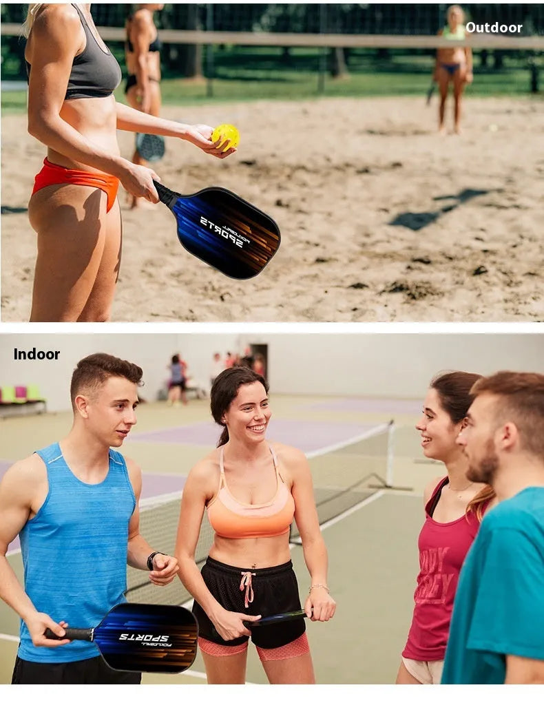 High-density fibreglass table tennis racket for outdoor recreational sports