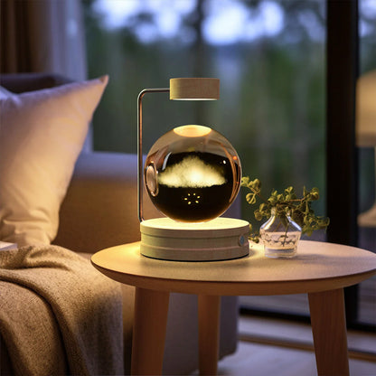Dazzling crystal ball nightlight with captivating cosmic designs, creating a warm, soothing ambiance in your home