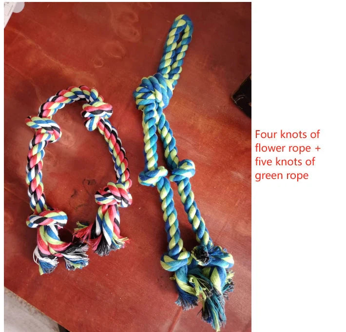 Heavy-duty cotton rope dog toys for large breeds with dental health benefits